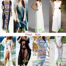 Final Sale Ladies Summer Beachwear Sexy Dress Bikini Cover-up Top Swimwear