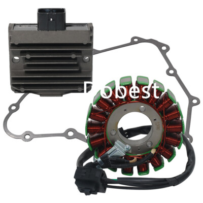 Stator + Voltage Rectifier + Gasket For Kawasaki Ninja 400 ABS EX400 2018-2023