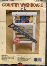 Country Washboard Wood Craft Kit Wash Days Vintage Wang's Finish As U Like