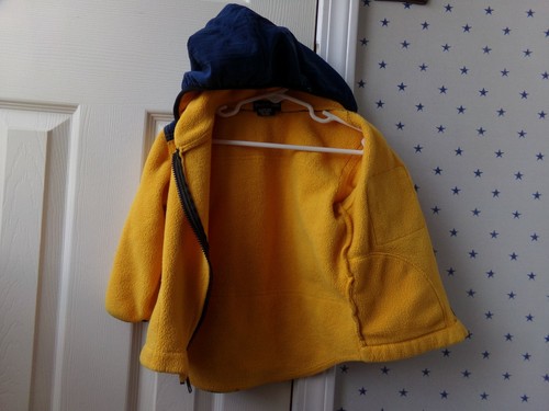 Giacca pile vintage ragazzo RALPH LAUREN 2T color block POLO sport GIALLO retrò y2k - Foto 4 di 9