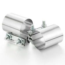 2pcs 3" Stainless Steel Lap Joint Band Exhaust Clamp T304 3" Step Clamp