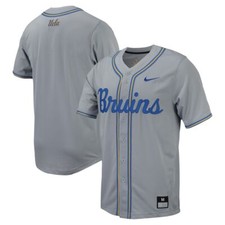 UCLA Bruins Nike Men's Gray NIL Full-Button Official NCAA Baseball Jersey