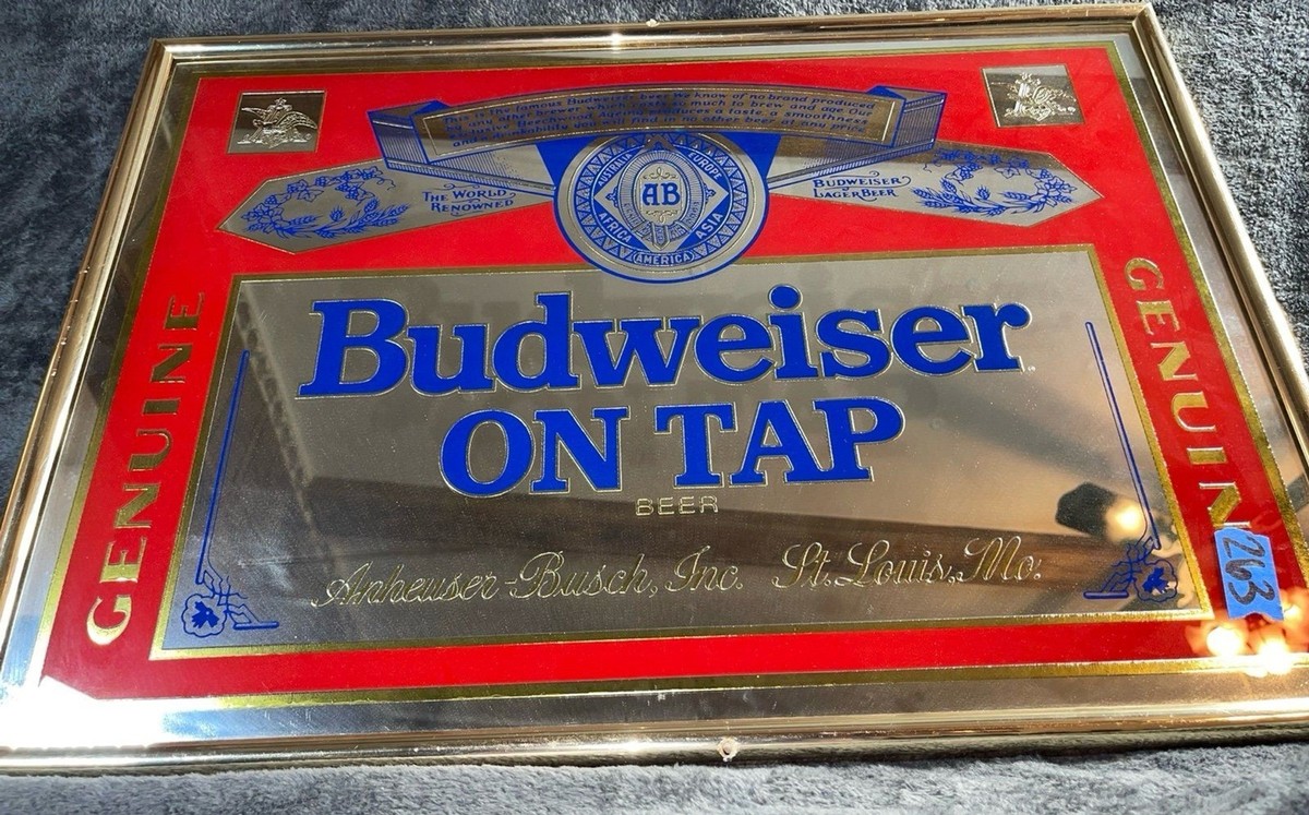 Vintage 1990 Genuine Budweiser On Tap Collectible Glass