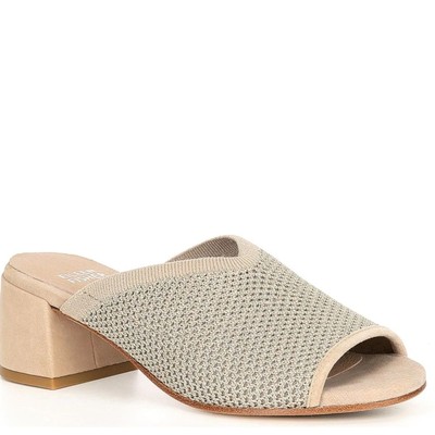 NWOT Eileen Fisher Fave Stretch Sandals Size 8 Beige Casual Heels 
