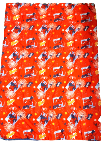 Spiderman Quilted Comforter Blanket Reversible Spidey-Man Cotton Poly 40 x 57 - Picture 3 of 5