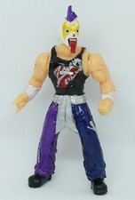 Figura de acción firmada por Psycho Clown de 4" Lucha Libre AAA CMLL NXT TNA MLW GCW Auto'd