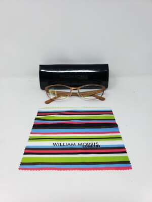 William Morris London Women Glasses Copper Brown Sz M w/Microfiber Cloth 52x16