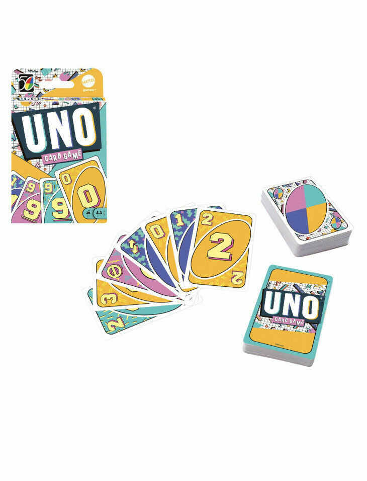 Mattel Uno Family Card Game 1990's Retro 90's Version #3 of 5 in
