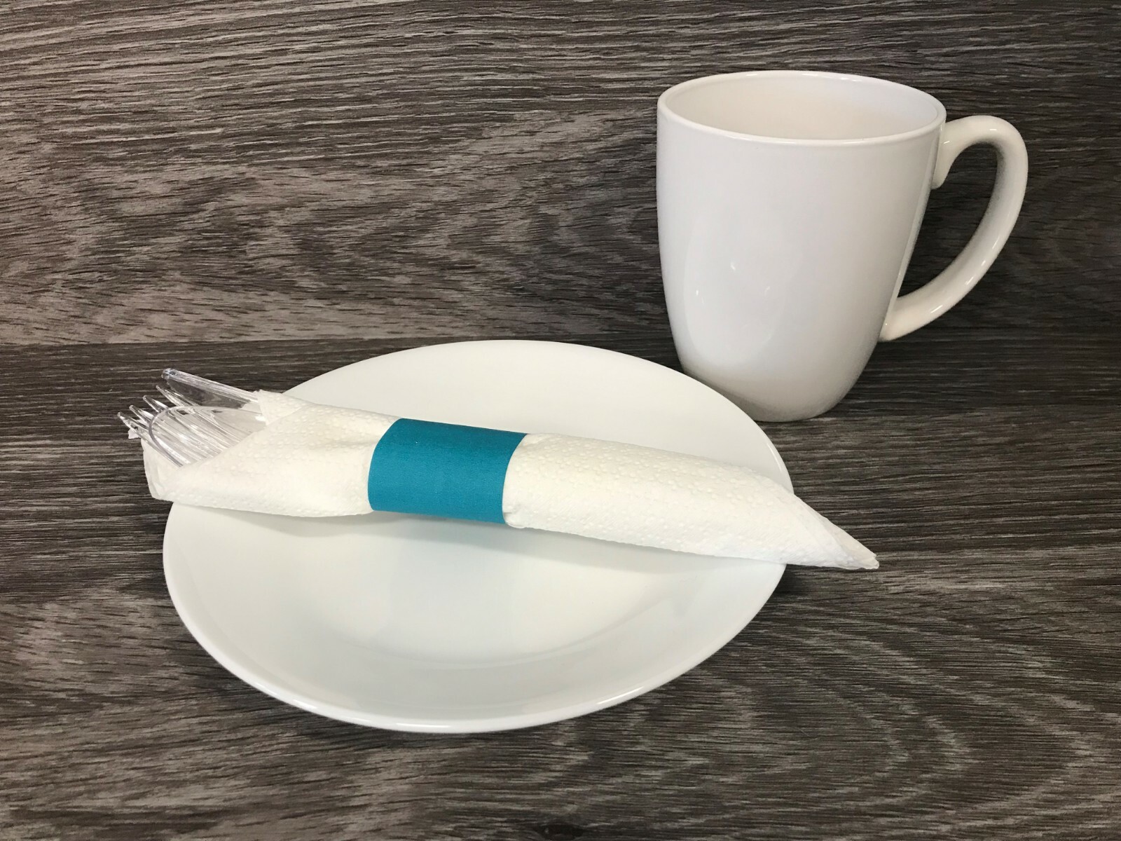 Raise® 4.25 x 1.5 Teal Napkin Bands (500) Self Adhesive Ships Free ($0.016/pc)