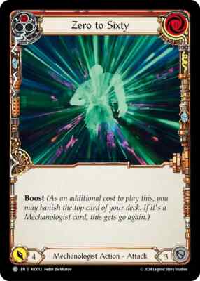 Zero to Sixty (Red) AIO012 Non Foil Common Dash Armory Deck FaB Near Mint