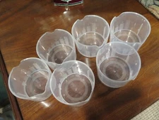 Mixing CUPS Plastic Crafts Measuring Set =6 Spout Paint Resin Glue Parts Opaque