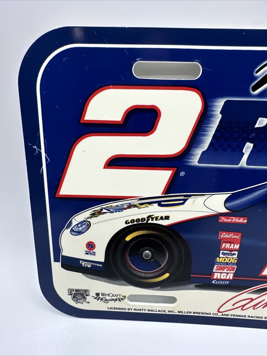 NASCAR Rusty Wallace #2 Miller Time Plastic License Plate | eBay
