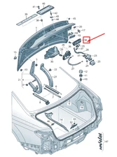 NEW AUDI A8 4N TRUNK LID GRIP MOLDING 4N0827574A