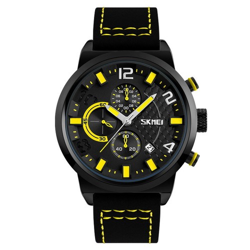 Chrono Waterproof Digital Men Strap Date SKMEI Rubber Alarm Quartz Wrist Watches - Picture 16 of 16
