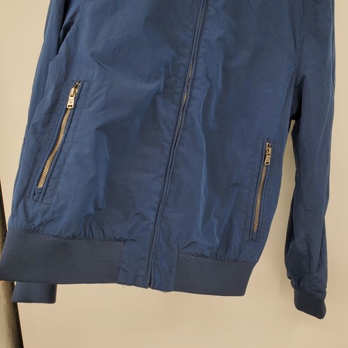 Mango Man MNG Casual Navy Blue Men's Zip Up Bomber Jacket Small - Picture 12 of 12