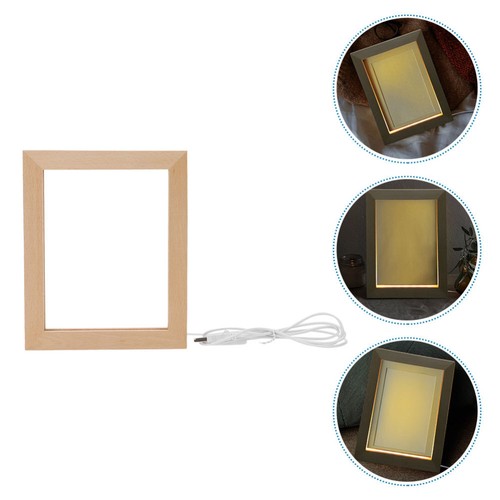 2pcs Kreative LED Leuchtete Holzfoto Rahmen Holz Bilder Rahmen Holzfoto Rahmen - Bild 11 von 12