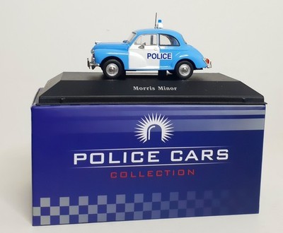Morris Minor 1957 Modell UK Polizei 1:43 Atlas Blau mit Verpackung
