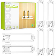 6 Pack Adjustable Cabinet Locks for Babies, U-Shaped Baby Proofing Child Locks f