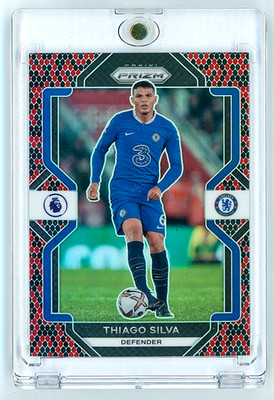 2022-23 Prizm EPL Thiago Silva Snakeskin RARE SSP Chelsea FC O Monstro