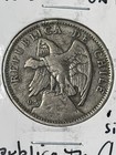 1922 So CHILE UN PESO VF Santiago Mint — photo 1