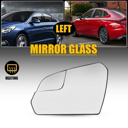 New Heated Side Mirrors Glass HY1324104 For 2015-2019 Hyundai Sonata Front Left