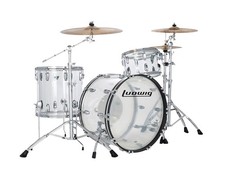 Ludwig Vistalite Pro Beat 3pc Shell Pack w/ 24" Kick - Clear