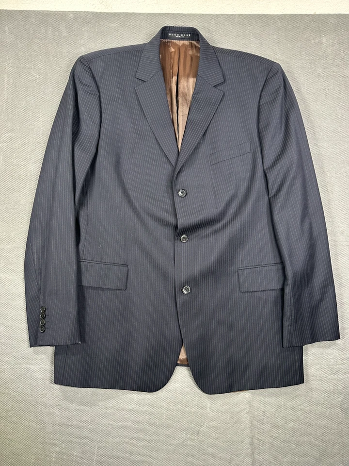 Traje Pantalón Chaqueta Boss by HUGO BOSS Einstein Sigma Rayas 100% Lana Talla 48L Foto 2 de 4