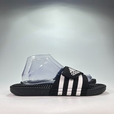 Adidas Adissage Black White Adjustable Strap Slides Sandals F35580 Men s Size 10
