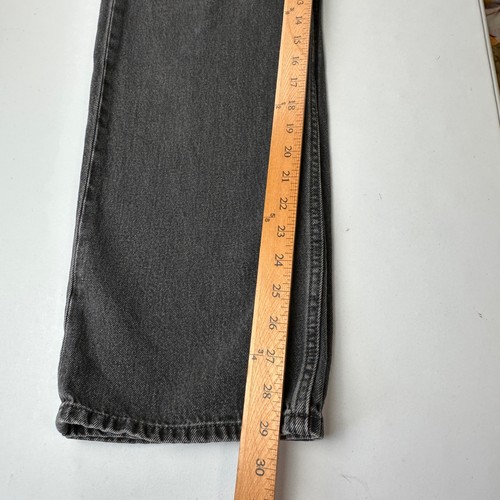 Jeans Levis para mujer 30 negros bajos profesionales rectos años 90 holgados bolsillos relajados denim - Imagen 11 de 13