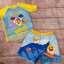 Baby Shark 'Catch a Wave' Kids Rash Guard 18 Month Swim Set