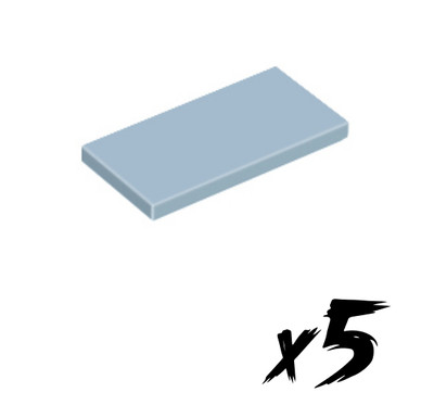 5x LEGO 87079   2x4 Tile   Fliese   sand blau   sand blue