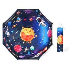 Kids Folding Umbrella Toddler Umbrella with UV Protection Portable Auto Open/...
