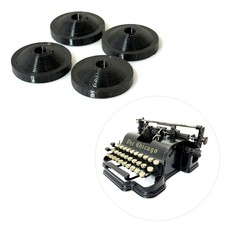 x4 New Replacement Rubber Feet for Chicago Typewriter Part Draper Munson Conover thumbnail