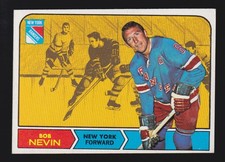 BOB NEVIN rangers 1968-69 TOPPS #76 EXCELLENT OR VG-EX+ NO CREASES