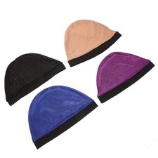 4 Pcs Shower Cap Women Elastic Bathing Caps Stretchy Housework Hat