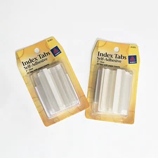 2 packs Avery self-adhesive tabs with writable Inserts 2" clear 25/pack (26101)