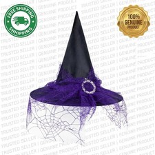 Lace Witch Hats for Women Halloween Cosplay Foldable Accessories Same Day