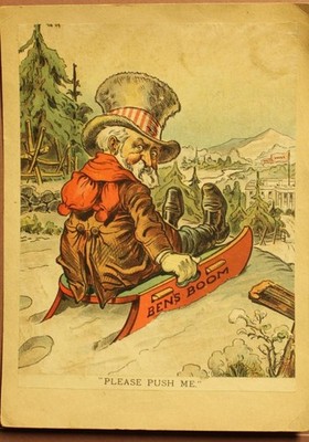 Benjamin Harrison Satire Illustration Bens Boom Please Push Me   BOK4S1