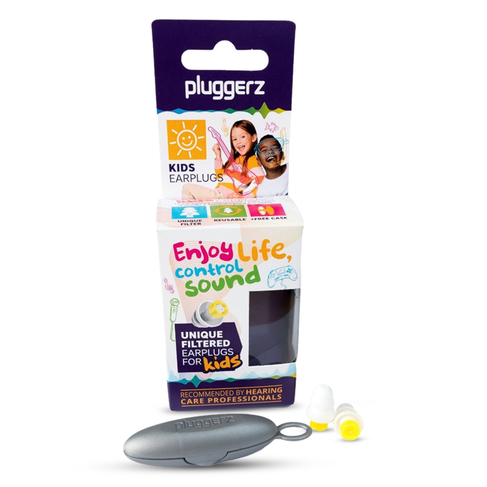 Pluggerz Enjoy Sleep Earplug Reusable 21–29dB Filter Travel Sleep 1Pair