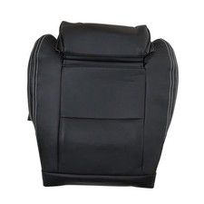 Front Driver Side Bottom Microfiber Leather Perforated Seat Cover Black