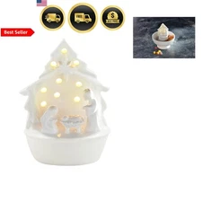 Nativity Sitter Light Up Tabletop Decor Indoor Ceramic 4 1/2 Inch