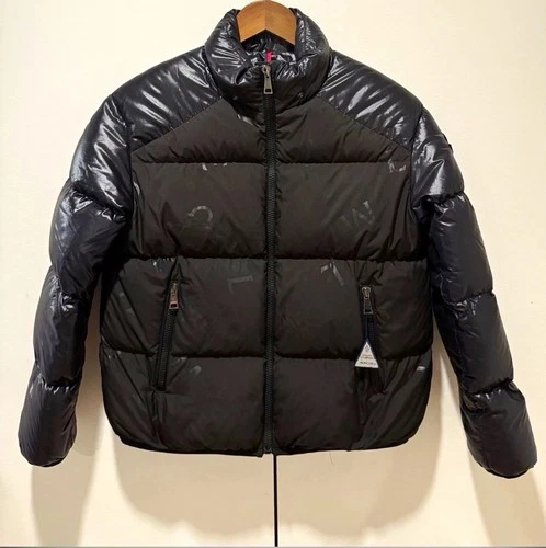 Moncler Ayfer Giubbotto Men's Black Down Puffer Jacket Stand-Up Full Zip - product listing photo