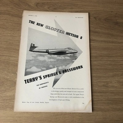 SAIR18 MAGAZINE ADVERT 11X8 TERRY'S SPRINGS ON GLOSTER METEOR 8