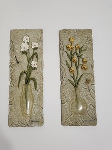 Cheri Blum ヴィンテージ カラー 花 ウォールプレート 壁掛け Cheri