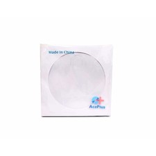 AcePlus 1000 White Paper CD/DVD Sleeves Clear Window Flap 80g 10 Packs x 100