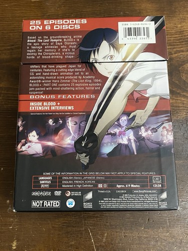 Blood+ Part 1 & 2 Complete DVD Sets sealed T-shirt cap vampires anime Part 2 NEW - Bild 11 von 11
