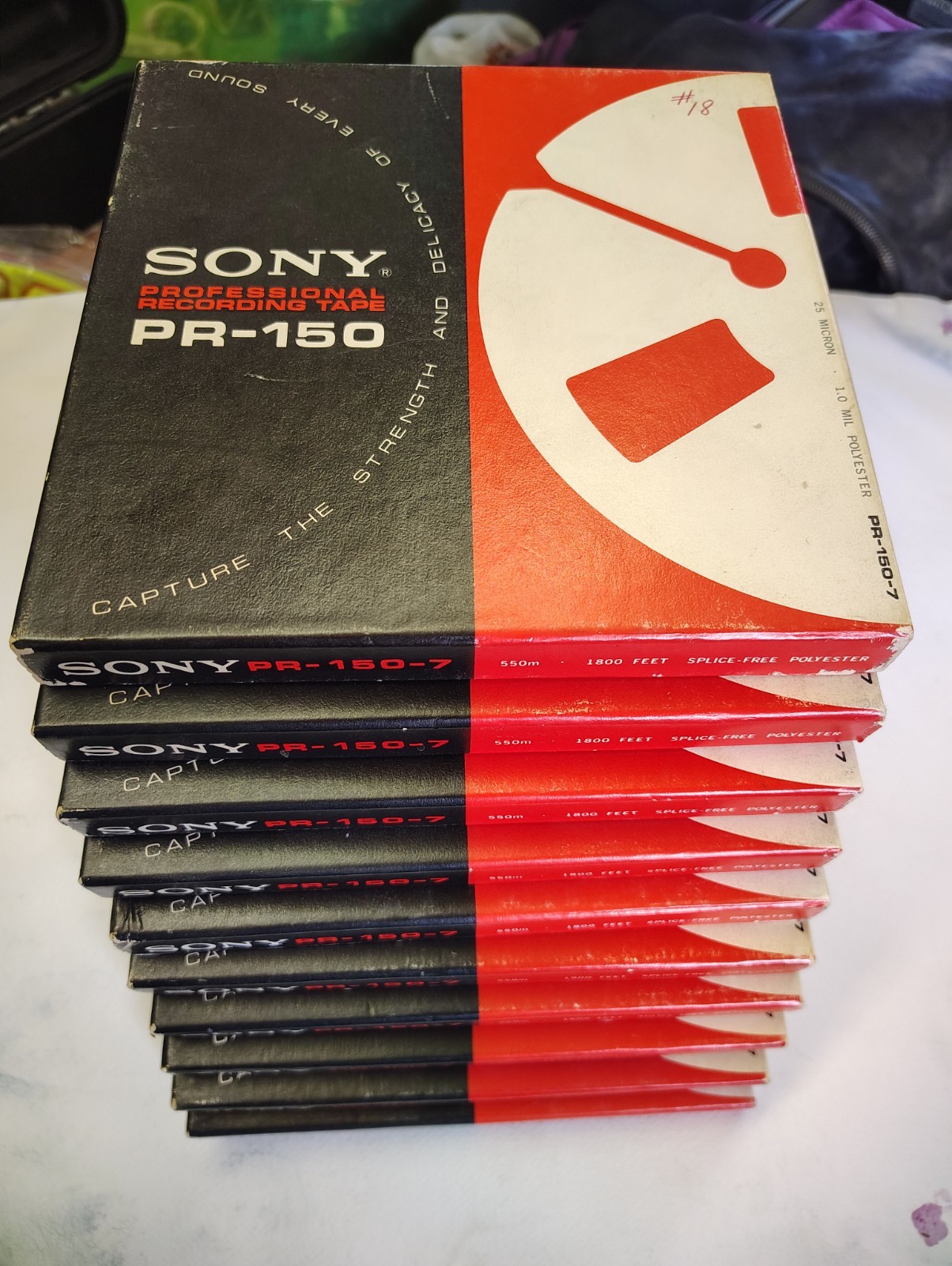 Lot of 10 Sony Pr-150-7" Professional Reel To Reel Recording Tape Japan USED 