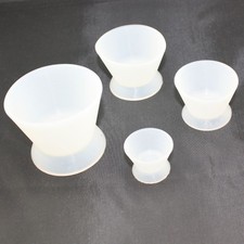 4 Pcs/Set Dental Lab Non-Stick Flexible Silicone Dappen Dish Mixing Bowl Cup