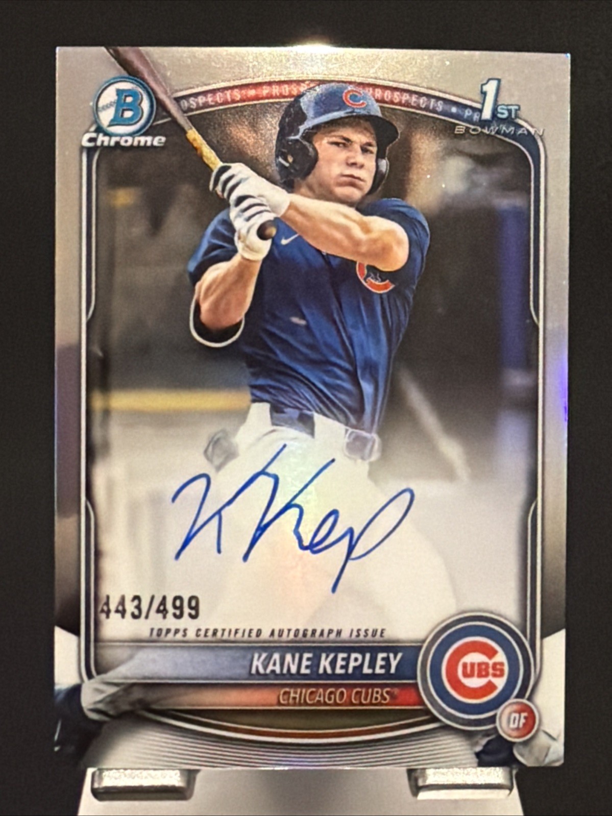 2025 Bowman Draft - Chrome Prospect Auto Kane Kepley #CPA-KK Refractor /499 Cubs