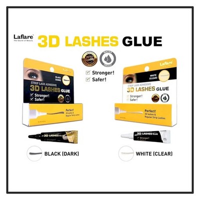 Laflare 3D Lashes Glue, Strip Lash Adhesive, Waterproof, Stronger Eyelash...